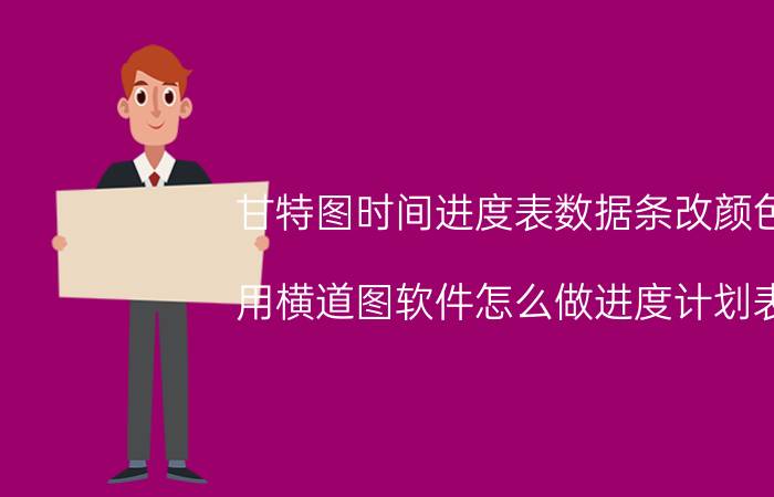 甘特图时间进度表数据条改颜色 用横道图软件怎么做进度计划表？急用？